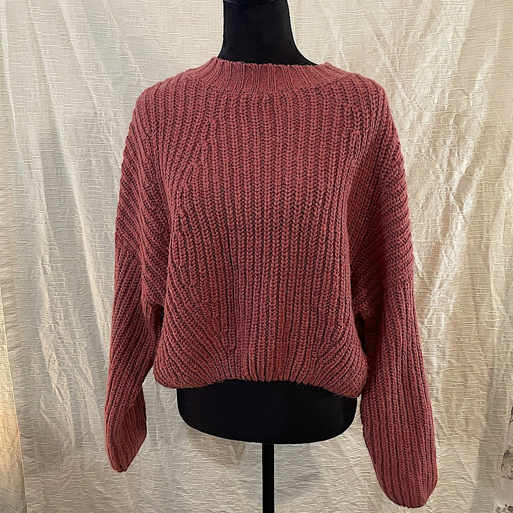 Plush oversized 18in length sweater. Cozy , soft .